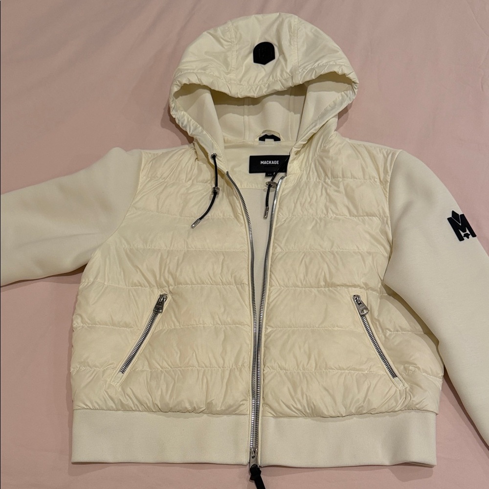 Mackage Off-White Hooded Jacket - Picture 3 of 7